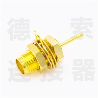 SMA连接器母直式穿墙/焊板铜镀金标准