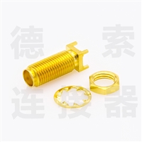 德索SMA连接器母直式穿墙/插孔铜镀金标准厂家