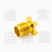 德索SMA连接器母直式贴板铜镀金标准厂家