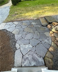 景观装饰公园铺路不规则石板 灰色地铺碎拼石 乱形文化石铺地面 