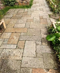复古街道景观老石块铺地石 花岗石条石铺地石 仿古旧石条厂家 