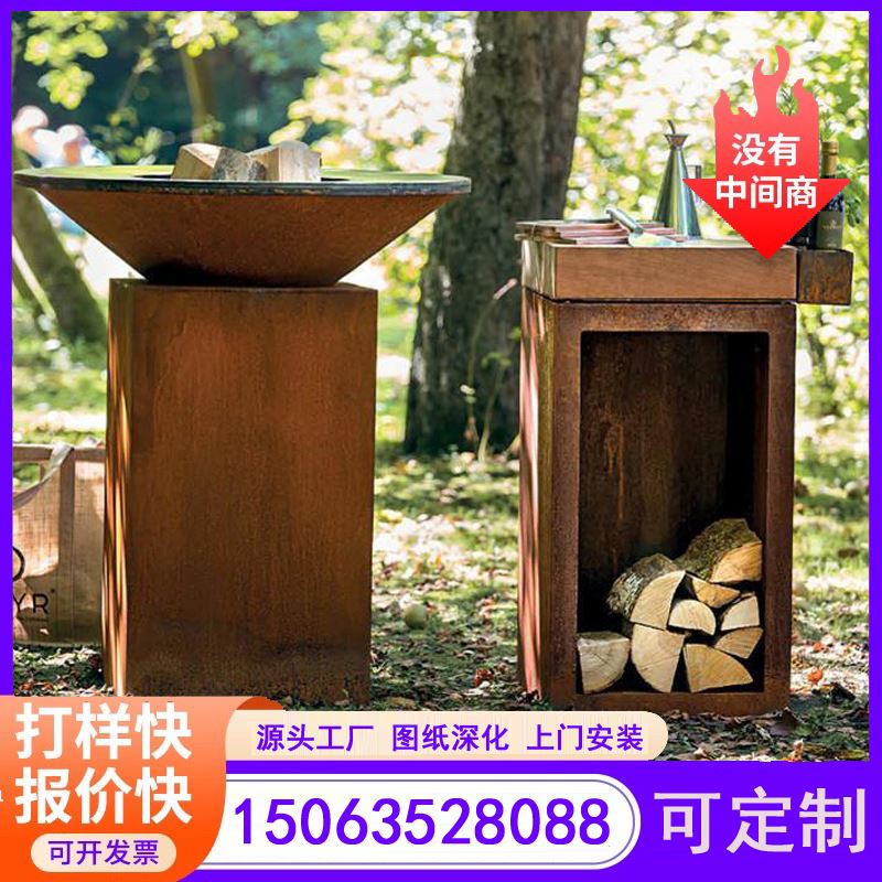 江河金属 耐候钢发光灯箱 耐大气腐蚀 可上门安装 