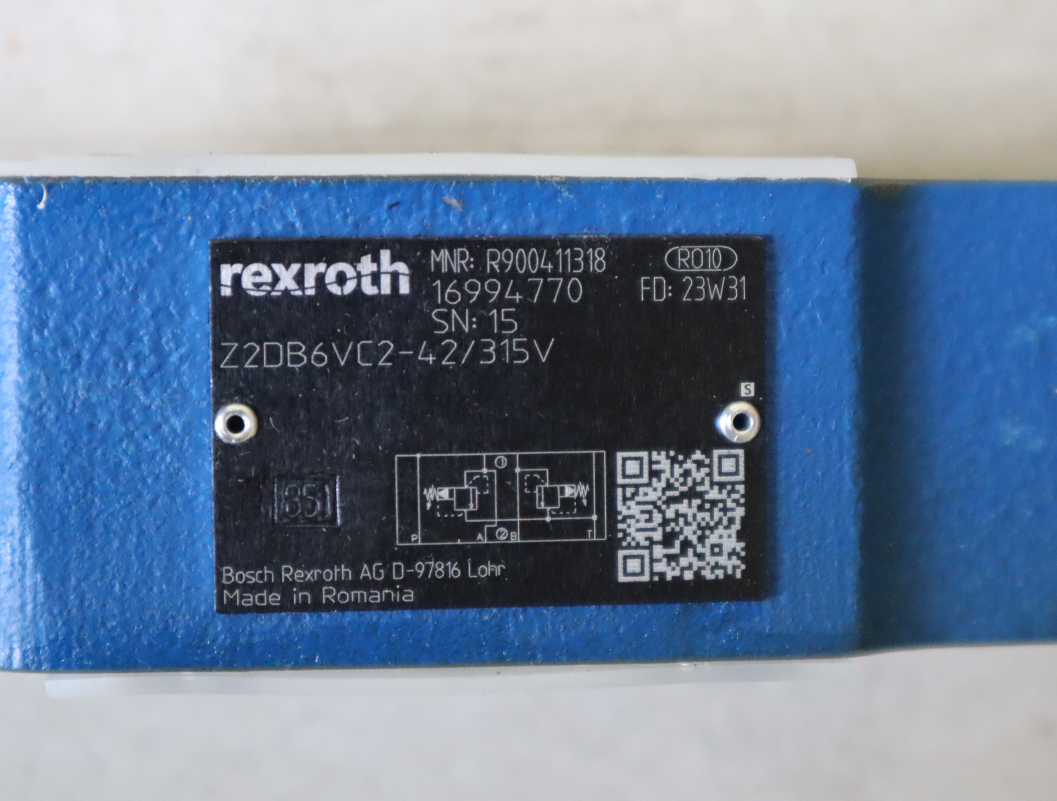 Z2DB6VC2-42/315V Z2DB6VC2-4X/315V R900411318 力士乐REXROTH阀