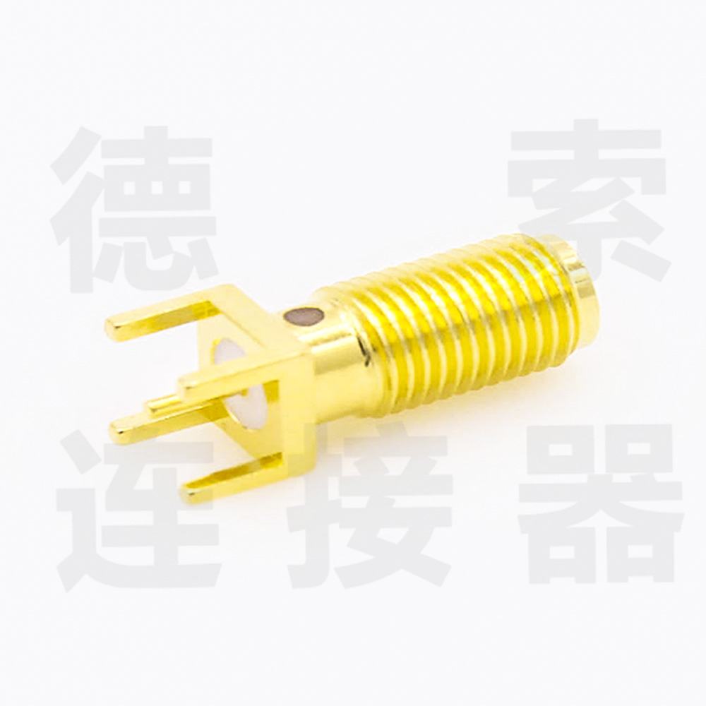 SMA连接器母直式插孔铜镀金标准50欧姆