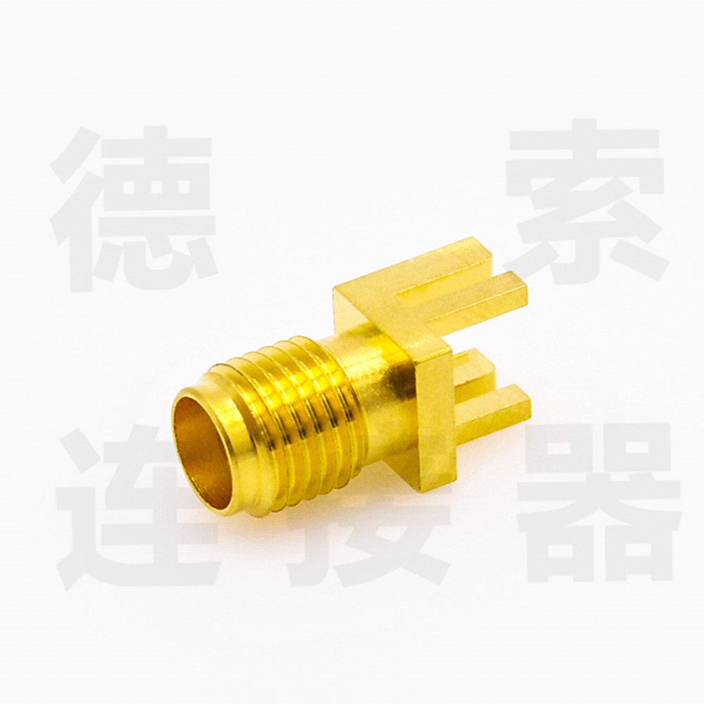 SMA连接器母直式卡板铜镀金标准50欧姆