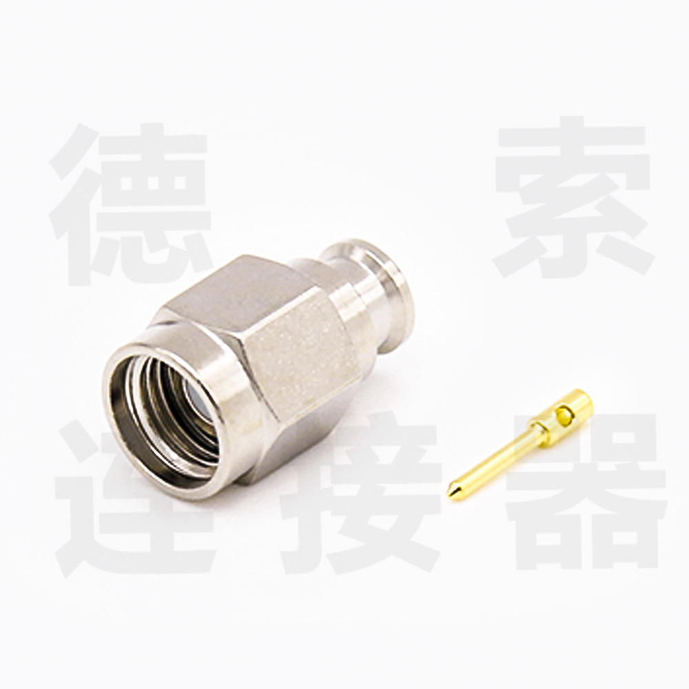 SMA连接器公直式焊接半刚141铜镀镍标准50欧姆