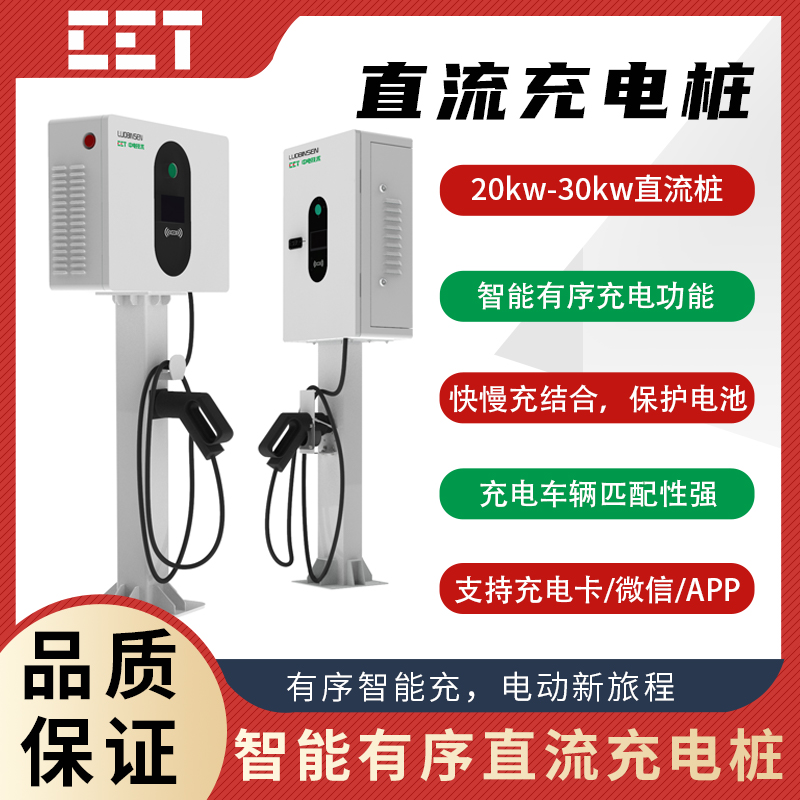 立柱/壁挂式商用 新能源汽车智能有序 直流充电桩 20kW/30kW快充