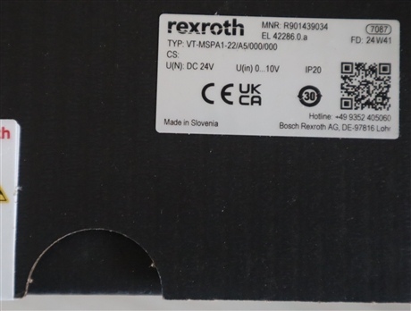 VT-MSPA1-2X/A5/000/000 R901439034 德国REXROTH力士乐放大器