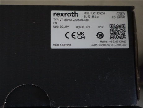 VT-MSPA1-20/A5/000/000 R901439034 德国REXROTH力士乐放大器