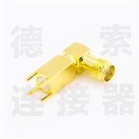 SMA连接器母直式压接RG58/RG142铜镀镍标准50欧姆