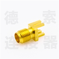 SMA连接器母直式卡板铜镀金标准50欧姆