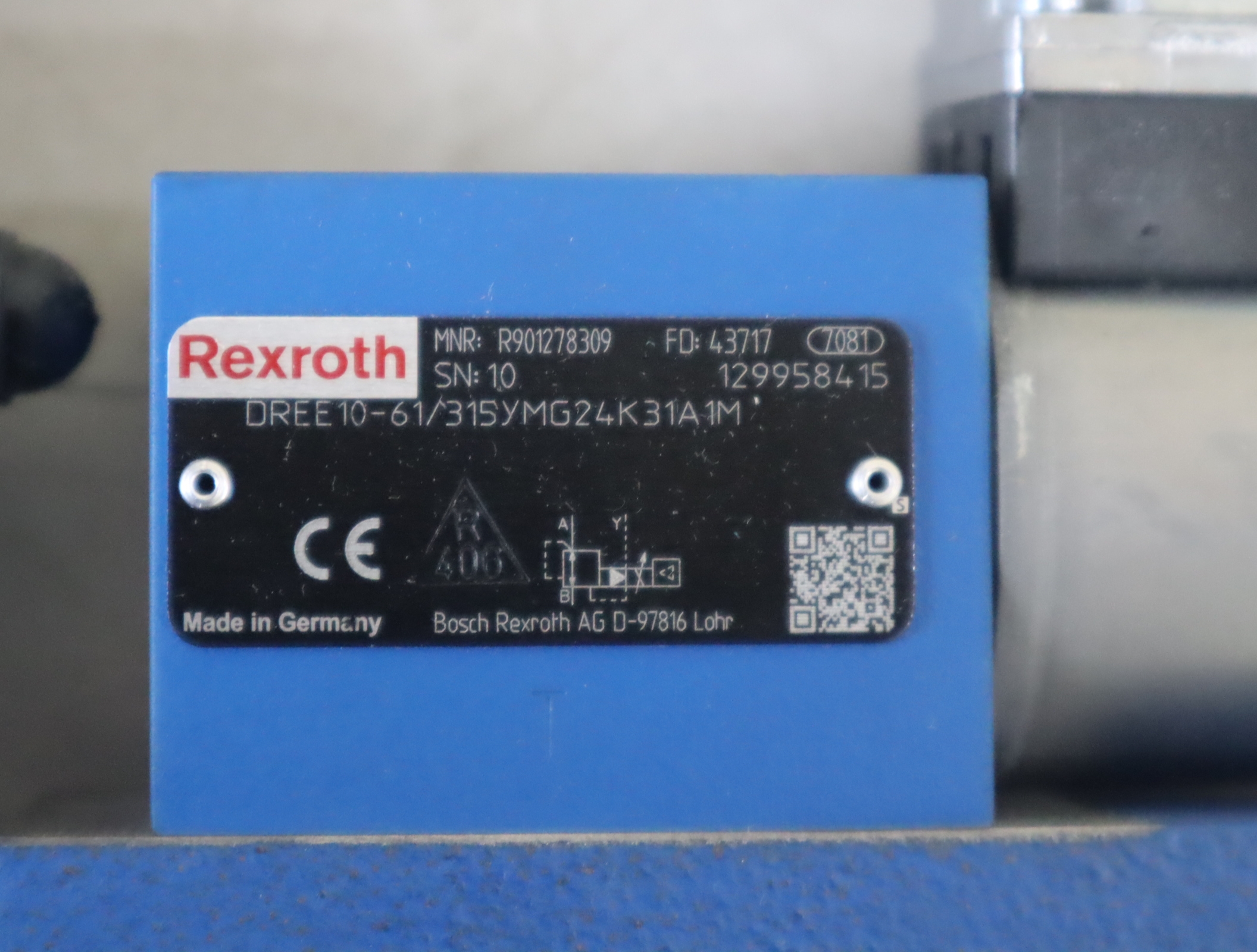 DREE10-6X/315YMG24K31A1M R901278309 德国REXROTH力士乐比例阀