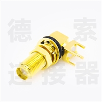 SMA连接器母头穿墙/插孔防水铜镀金标准50欧姆