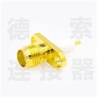 德索SMA连接器母头弯式插孔铜镀金标准50欧姆