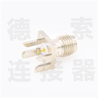 SMA连接器母直式卡板铜镀镍标准50欧姆