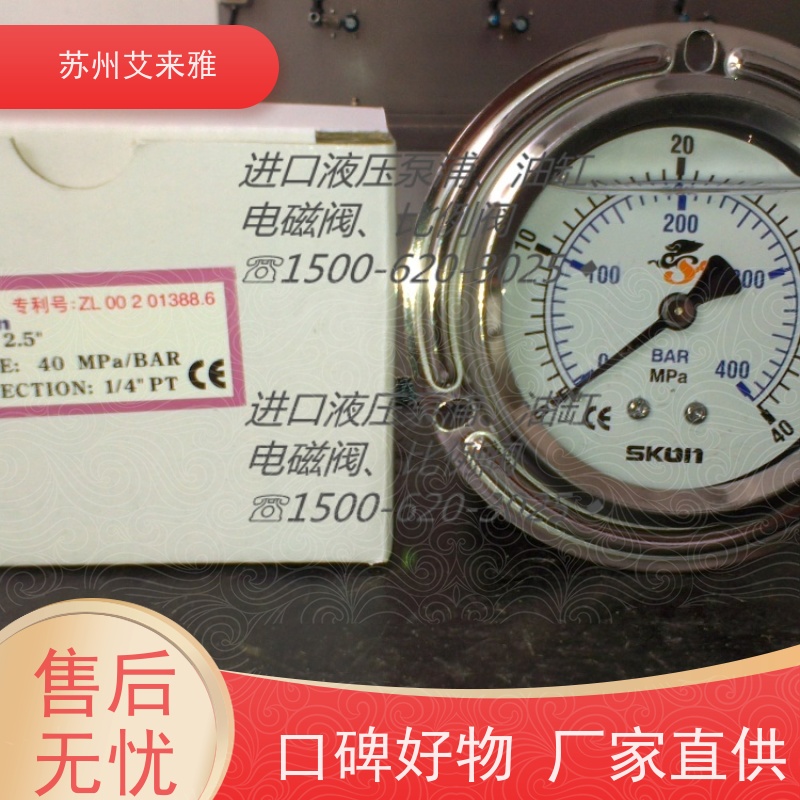 SKON压力表G1/4 NPT1/4耐腐蚀安装支架30BAR差压压力计