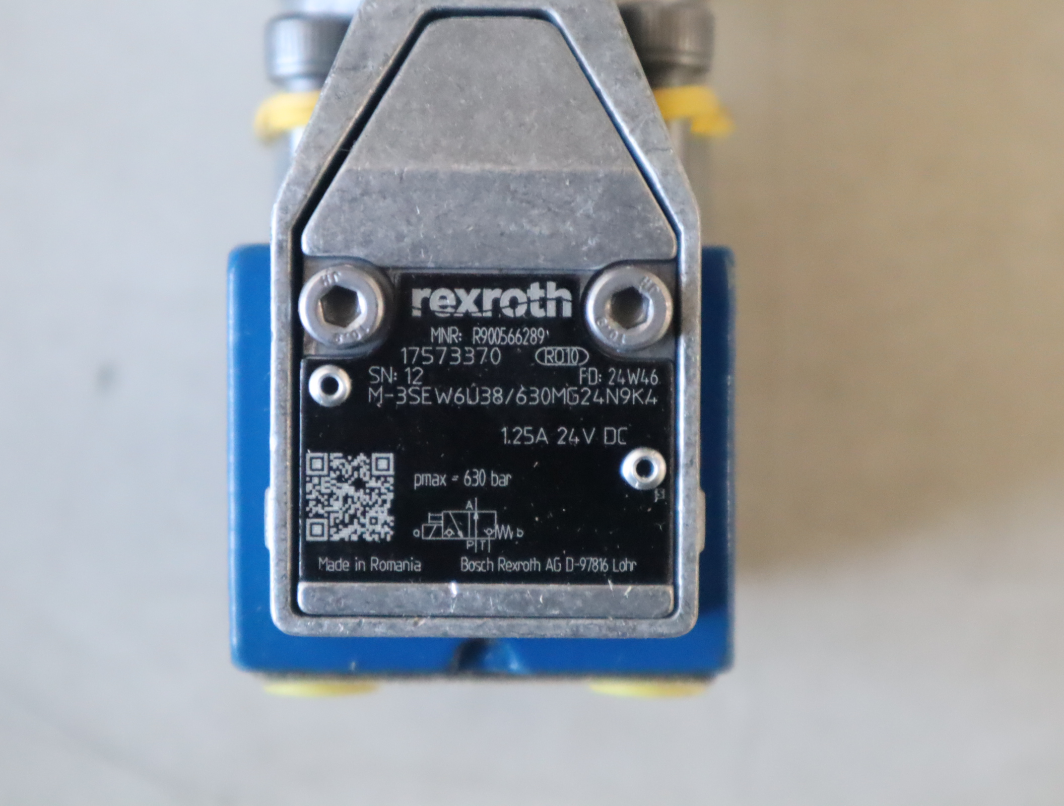 M-3SEW6U38/630MG24N9K4 R900566289 德国REXROTH力士乐电磁球阀