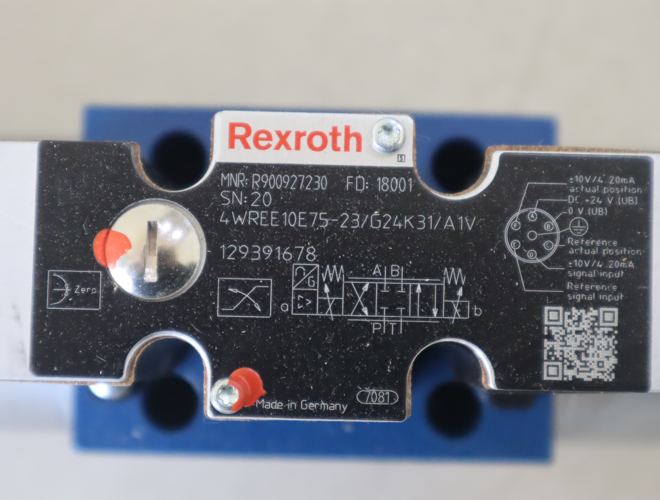 4WREE10E75-23/G24K31/A1V R900927230 德国REXROTH力士乐比例阀