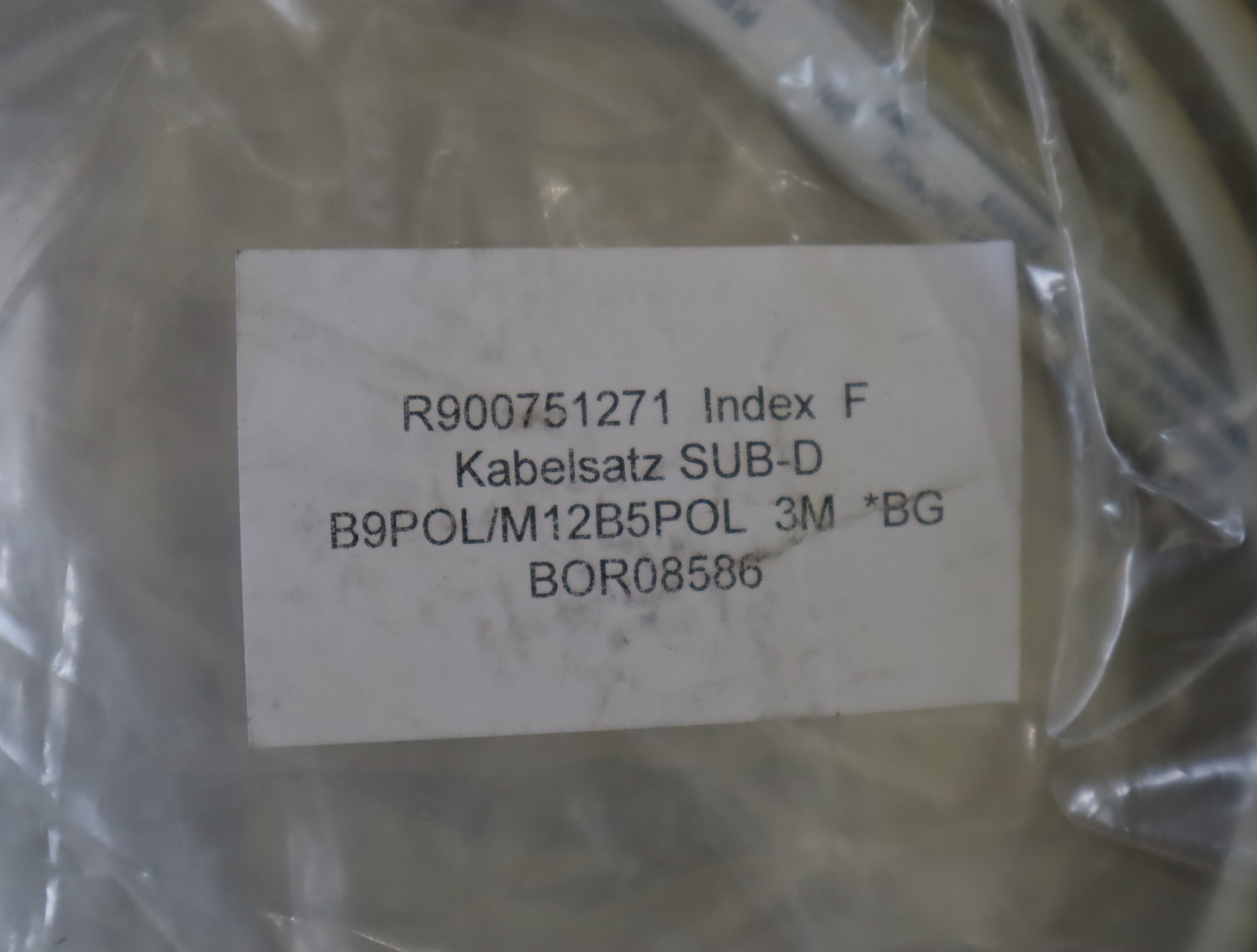 R900751271 SUB-D B9POL/M12B5POL 3M *BG 力士乐REXROTH电线组 