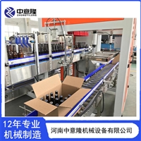 半自动装箱机 日化洗衣液装箱设备 人工上箱+自动排列