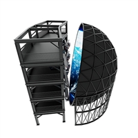 大型球幕飞行影院100座48座多层座椅飞行影院厂家