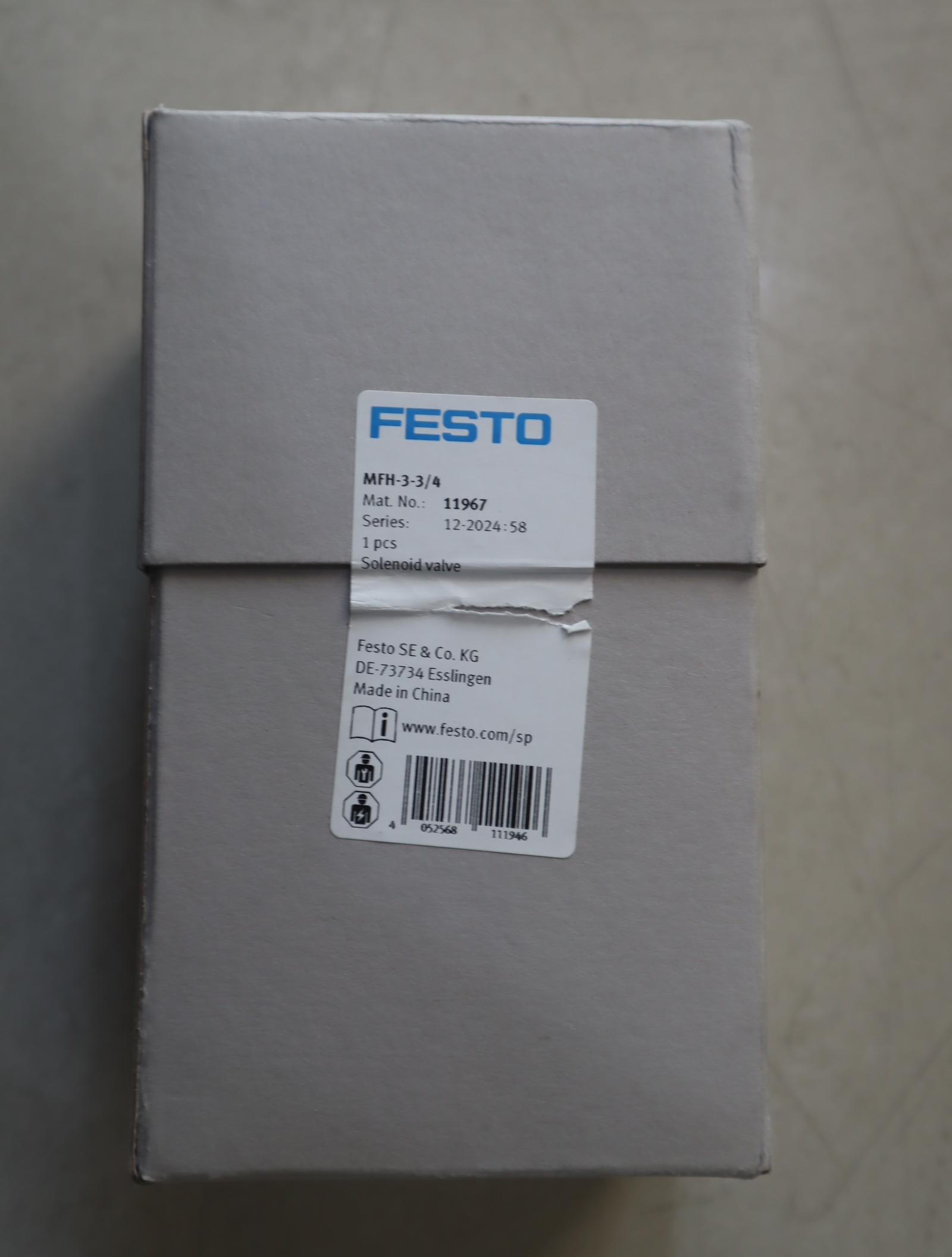 11967 MFH-3-3/4 德国FESTO费斯托气动阀