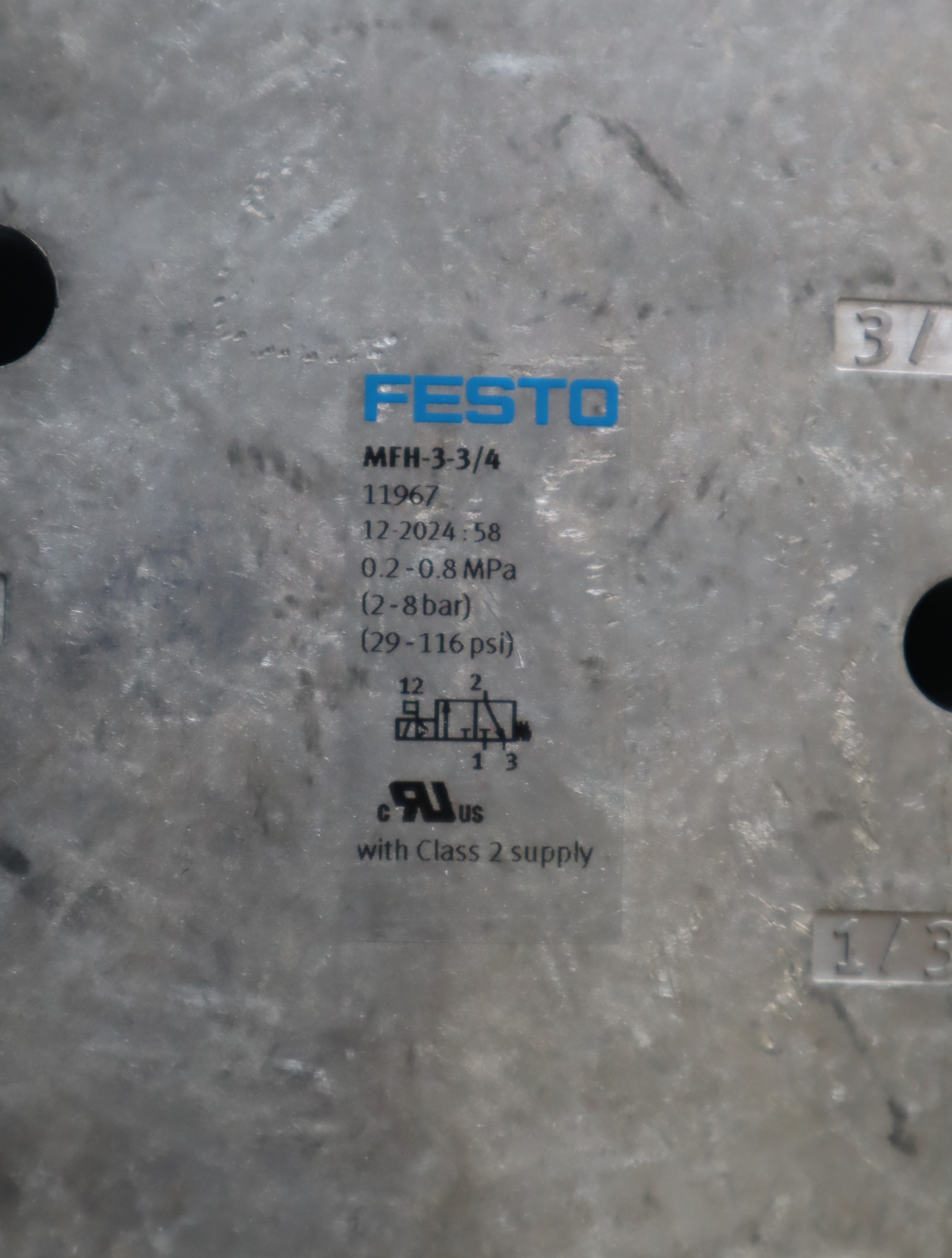 11967 MFH-3-3/4 德国FESTO费斯托气动阀