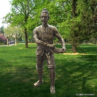 玻璃钢传统民俗农民题材雕塑