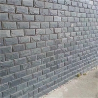 自然建材青灰色蘑菇石外墙砖 青石片乱石文化石 青锈色板岩碎拼