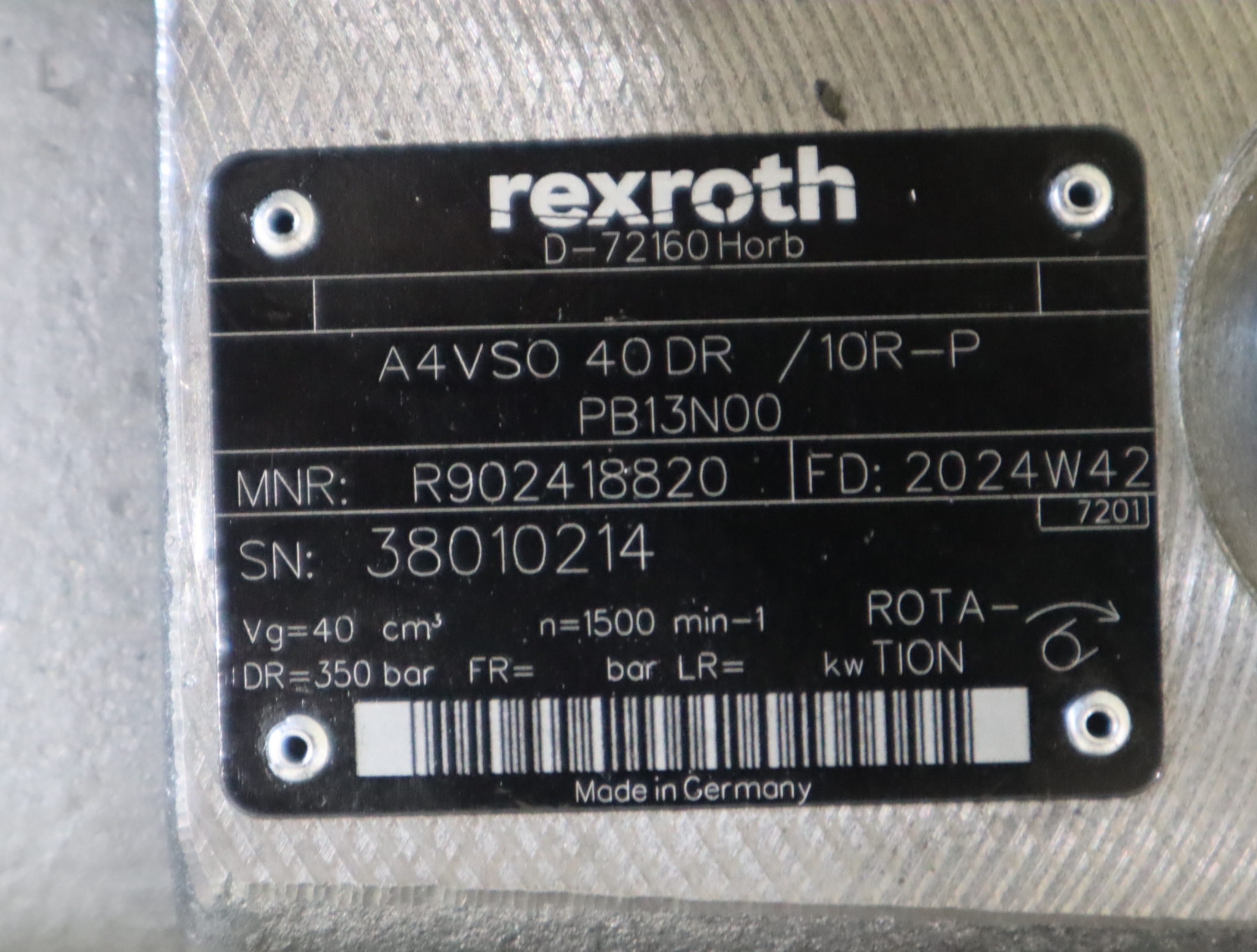 A4VSO40DR/10R-PPB13N00 R902418820 力士乐REXROTH柱塞泵