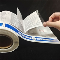 不干胶复合说明书标签  多页折叠说明书标