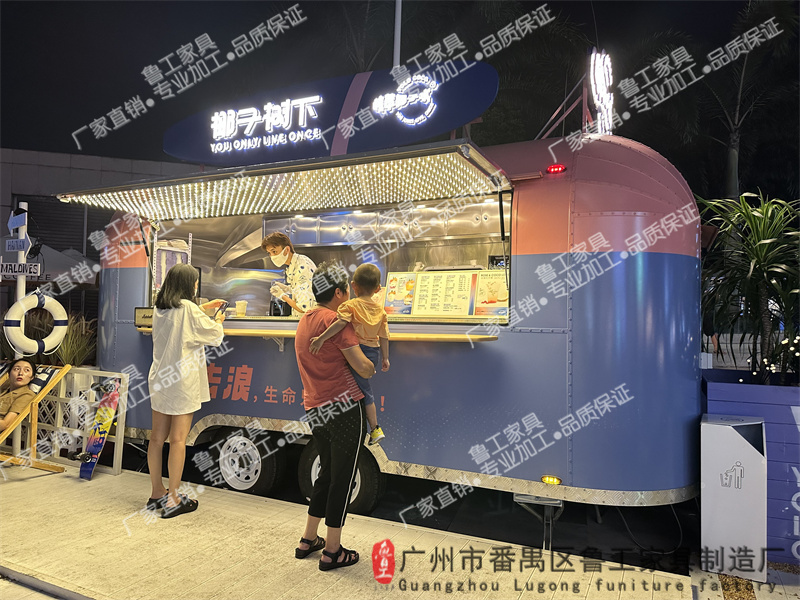 定做商场广场雪铁龙售卖车餐车 移动奶茶饮料售卖车