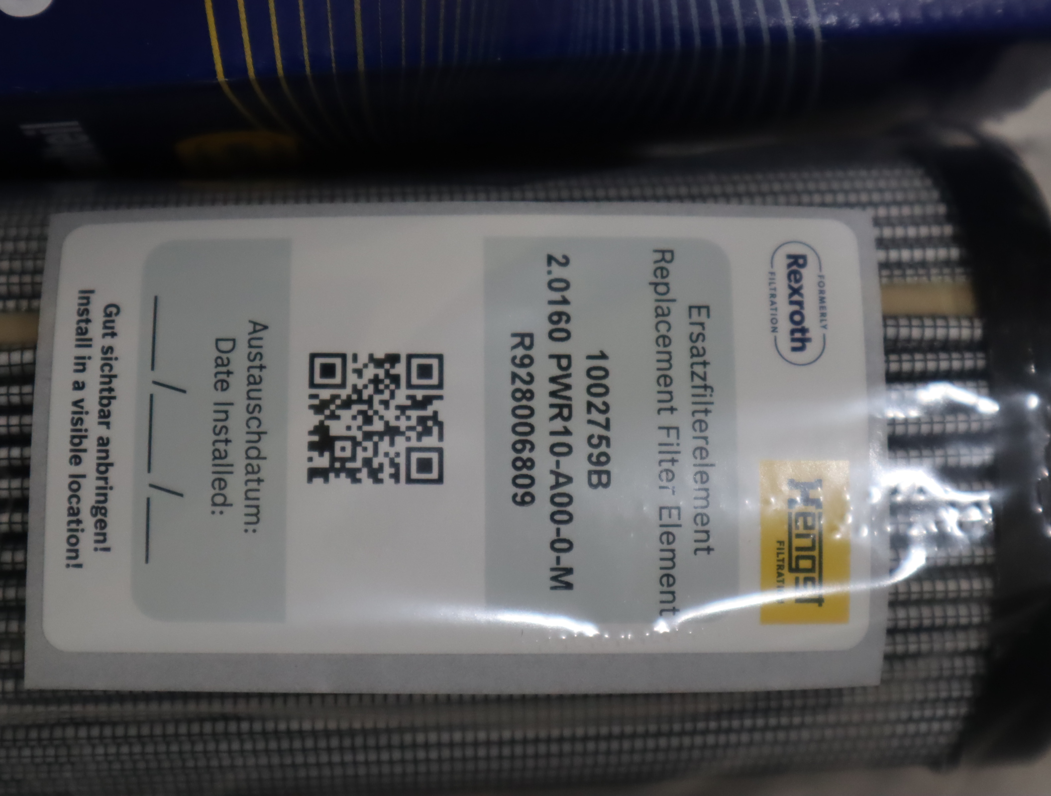 R928006809 2.0160 PWR10-A00-0-M 1002759B 汉格斯特HENGST 滤芯