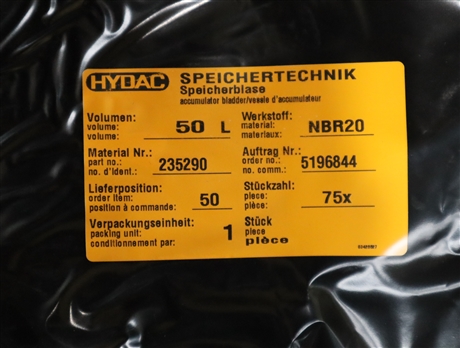 235290 Blase 50L*M50x1,5/VG5 NBR20/P460kompl贺德克HYDAC皮囊