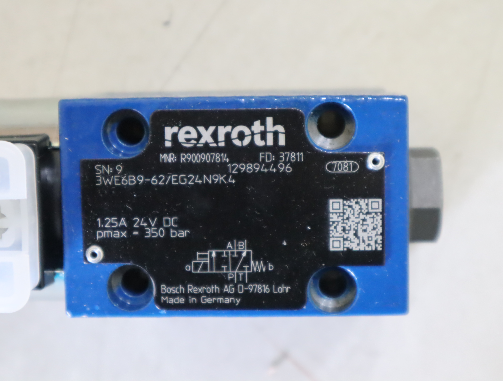 3WE6B9-62/EG24N9K4 R900907814 德国力士乐REXROTH电磁阀