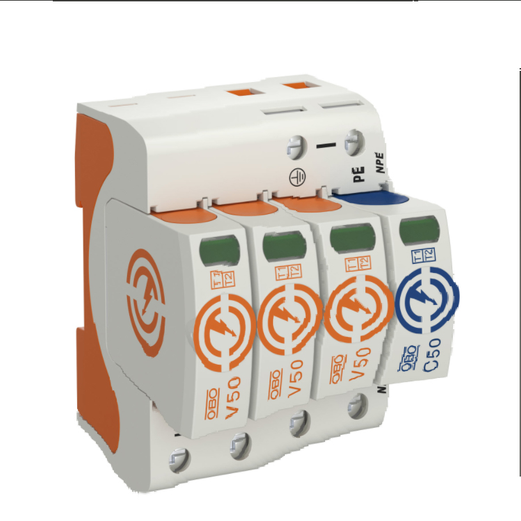 德国OBO防雷器 V25-B/3+NPE-385V 电源防雷 机房浪涌保护器B级