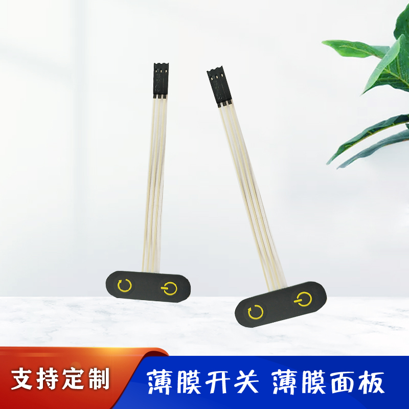单按键薄膜开关面板 导电银浆双按键控制面板