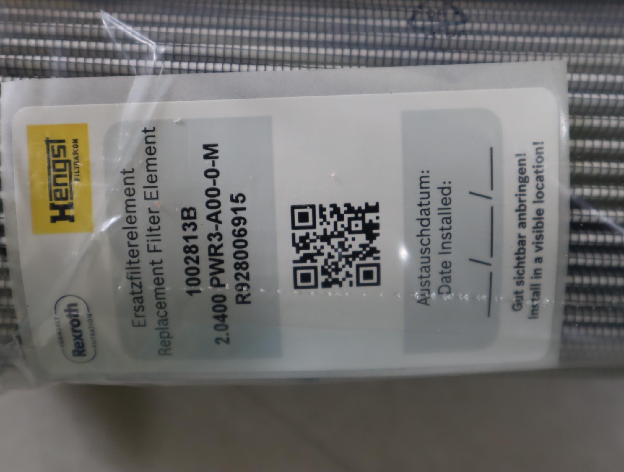 R928006915 2.0400 PWR3-A00-0-M 1002813B 汉格斯特HENGST滤芯