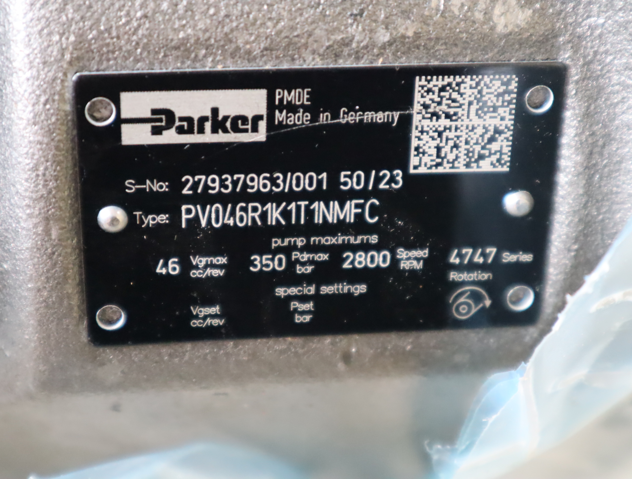 PV046R1K1T1NMFC PVCMEC1N147 美国派克PARKER液压柱塞泵控制阀