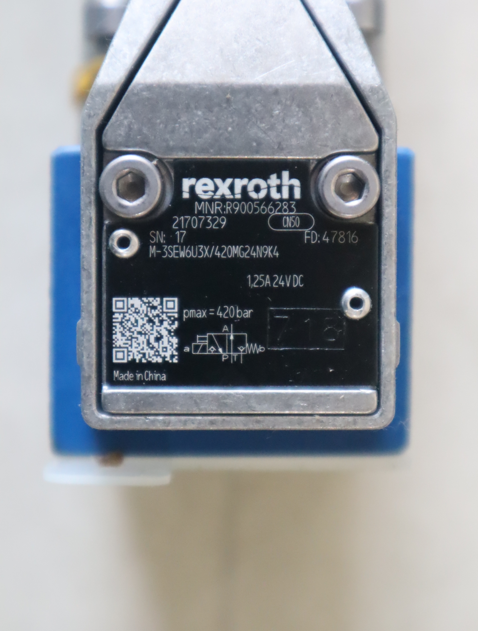 M-3SEW6U3X/420MG24N9K4 R900566283 力士乐REXROTH电磁球阀