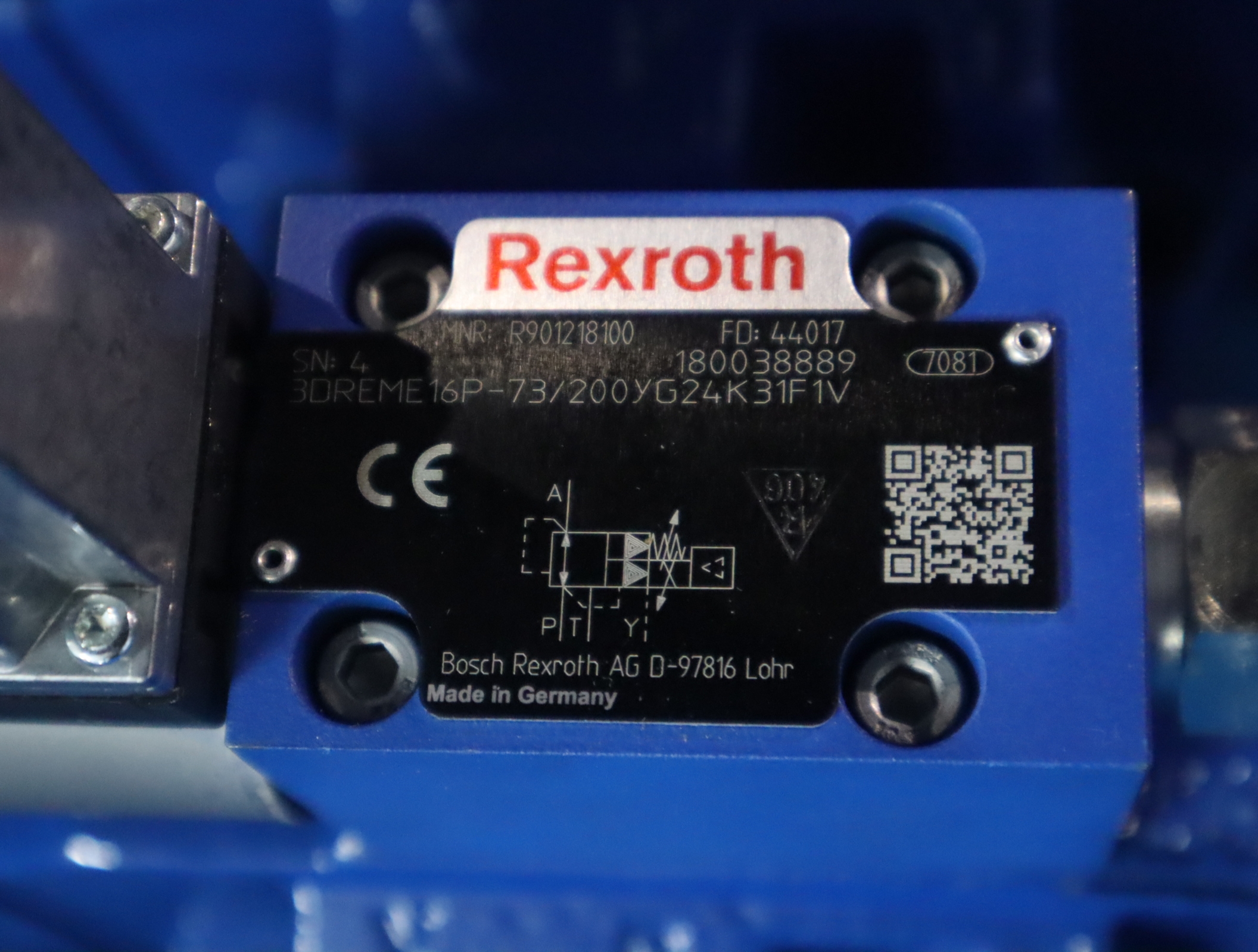 3DREME16P-73/200YG24K31F1V R901218100 力士乐REXROTH比例减压阀