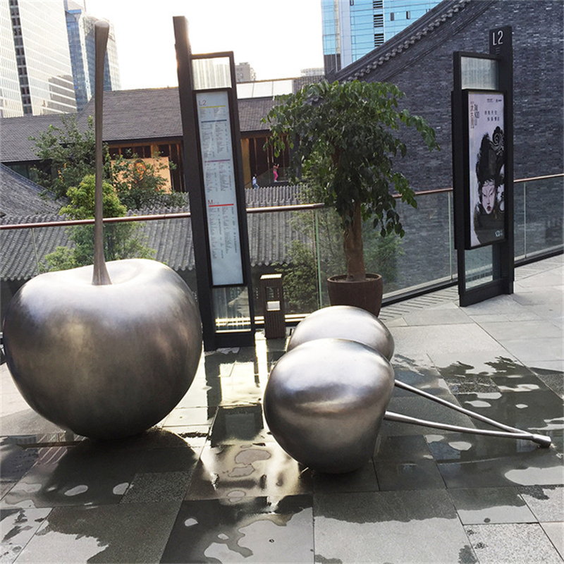 不锈钢水果雕塑加工定制