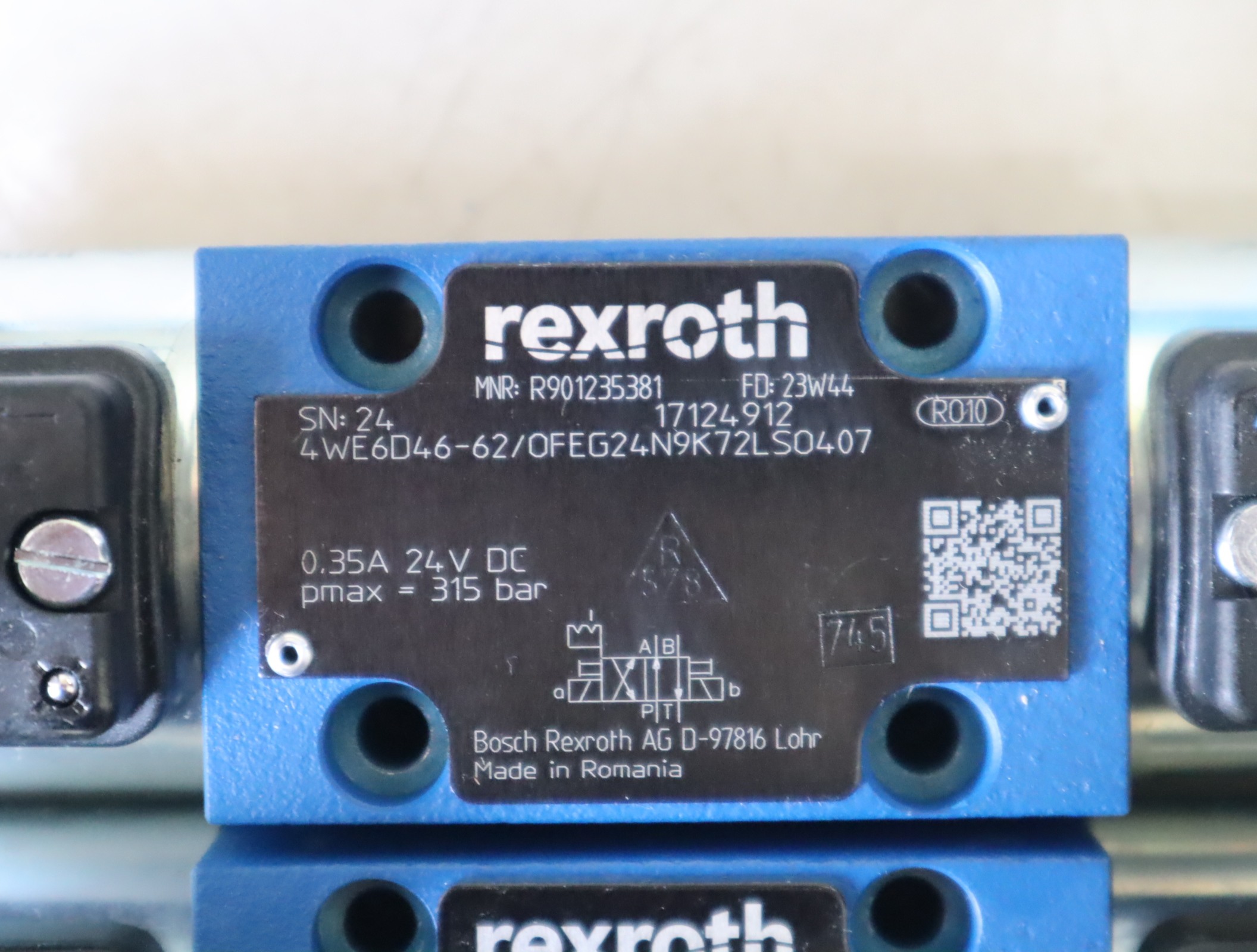 4WE6D46-62/OFEG24N9K72LSO407 R901235381 力士乐REXROTH电磁阀