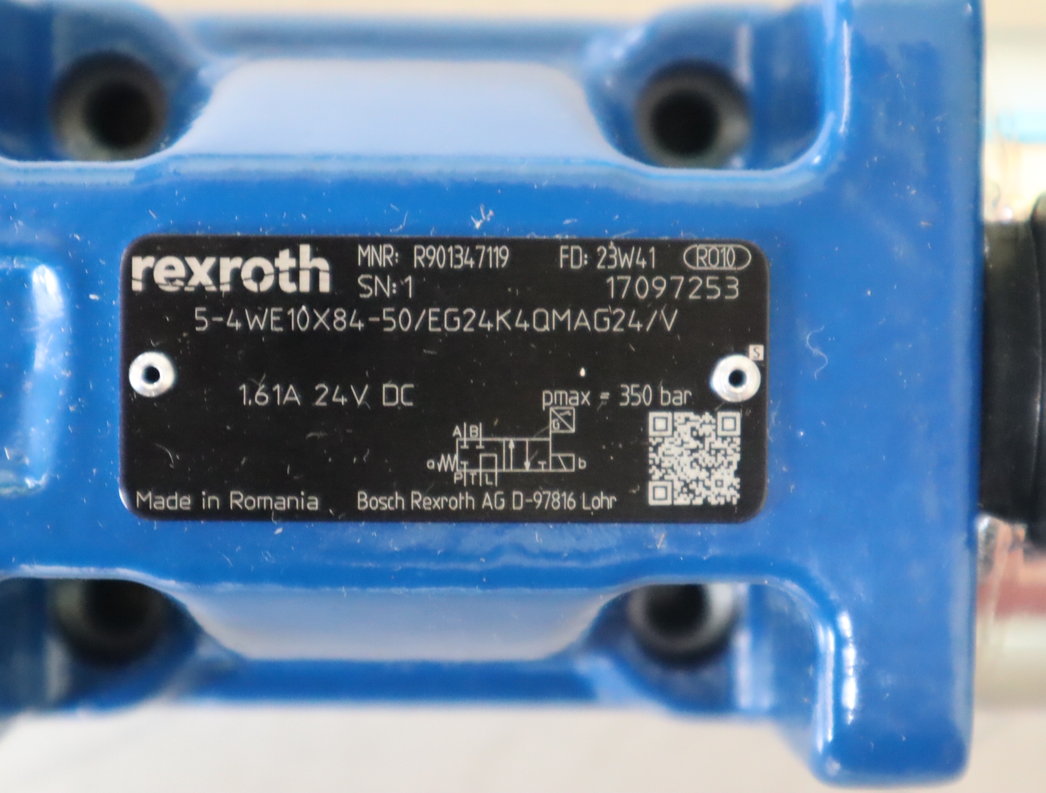 5-4WE10X84-50/EG24K4QMAG24/V R901347119 力士乐REXROTH比例阀