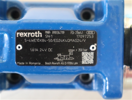 5-4WE10X84-5X/EG24K4QMAG24/V R901347119 力士乐REXROTH比例阀