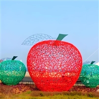 不锈钢水果雕塑加工定制