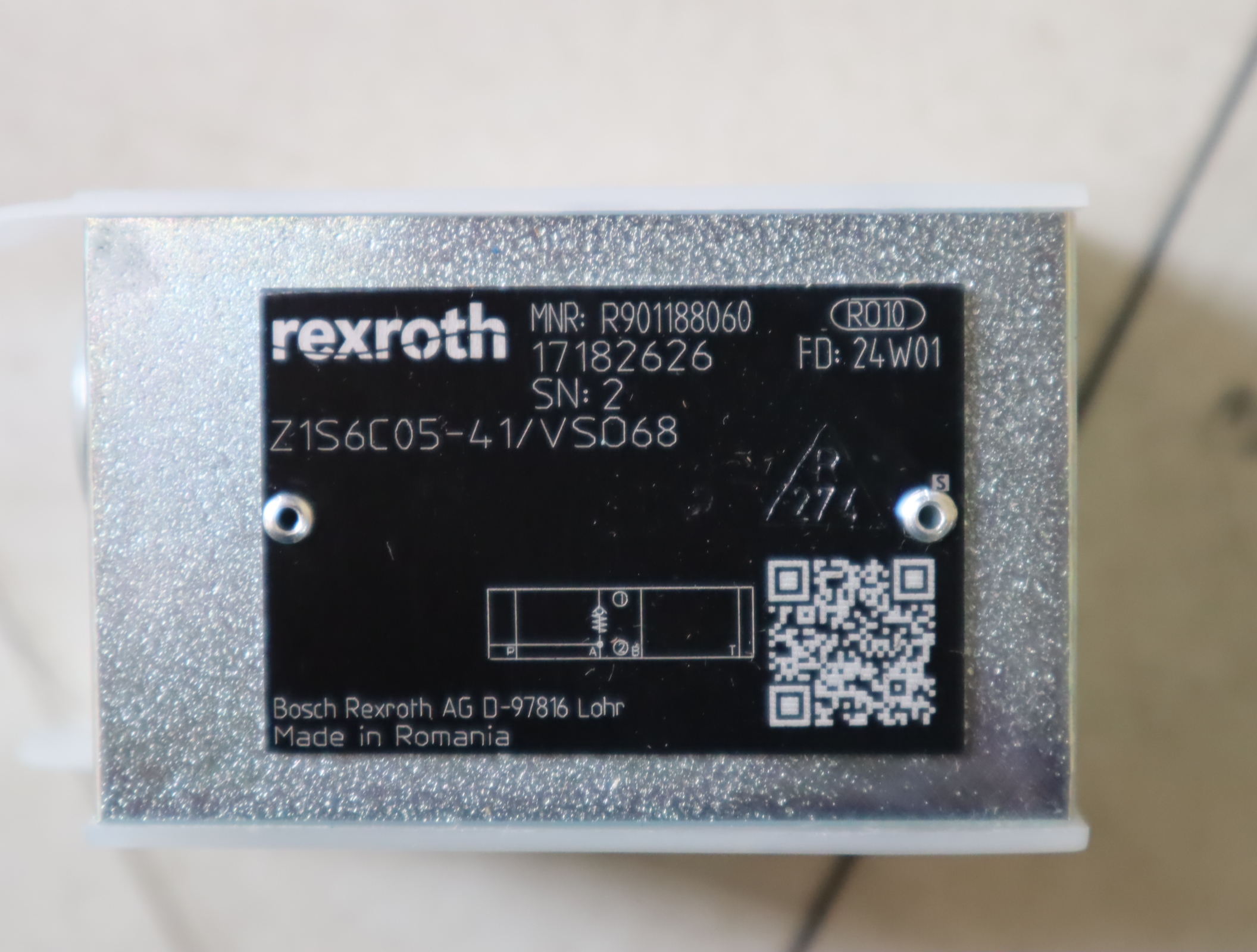 Z1S6C05-41/VSO68 R901188060 力士乐REXROTH单向阀 罗马尼亚产