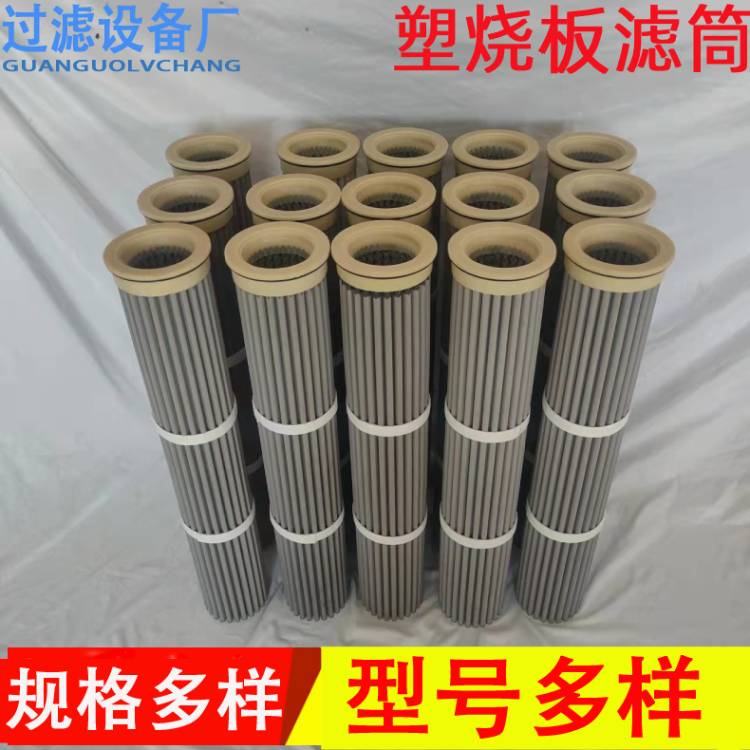 厂家生产PE粉末烧结滤筒   塑烧板滤筒
