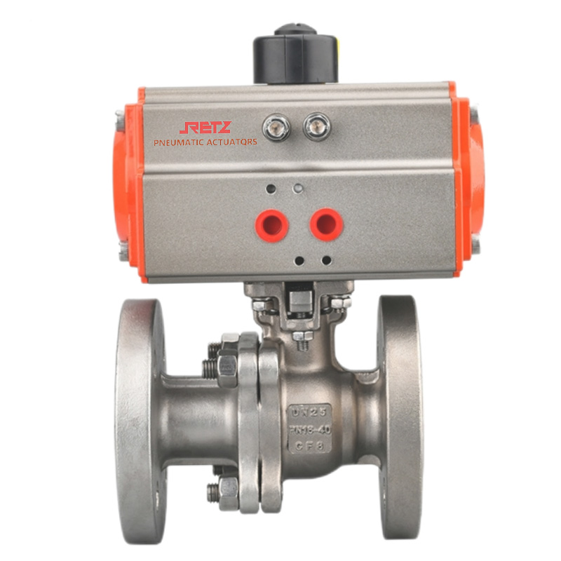 进口不锈钢法兰气动球阀 美国RETZ瑞茨