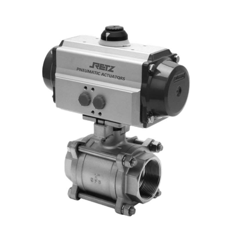 进口三片式内螺纹气动球阀 美国RETZ瑞茨